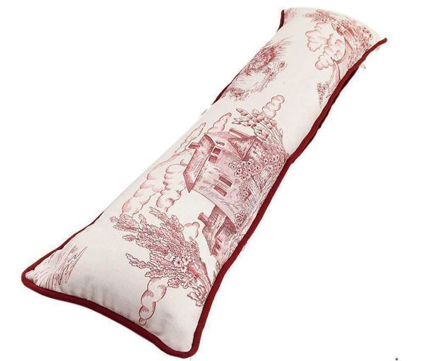 Yastıkminder Koton Bordo Kemik Toile Du Jouy Desen Dekoratif Yastık resmi