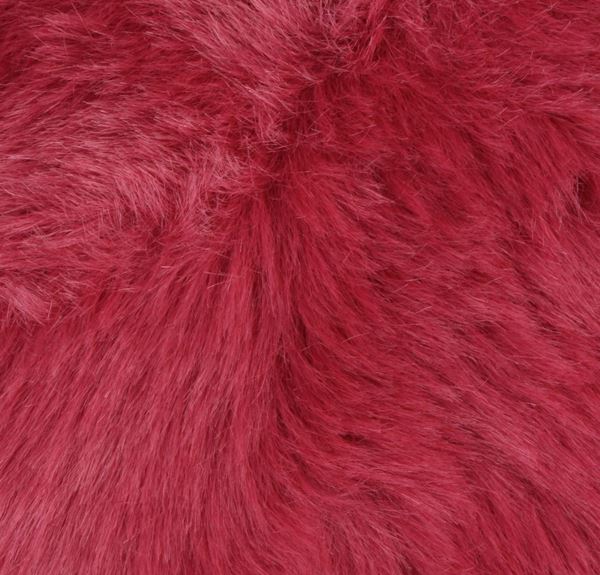 YASTIKMİNDER POLYESTER PELÜŞ KÜRK FUŞYA PEMBE DEKORATİF YASTIK KILIFI resmi