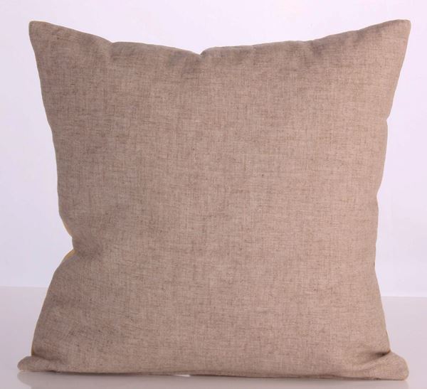 POLYESTER KETEN BEJ SİYAH PANO DESEN BASKILI DEKORATİF YASTIK KIRLENT KILIFI resmi