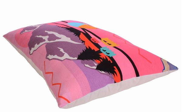 KOTON POLYESTER PEMBE DAĞ TOP DEKORATİF YASTIK  KILIFI resmi