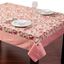 Resim KOTON PEMBE GEOMETRIK DESEN DİKDÖTGEN MASA ÖRTÜ