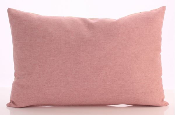 KOTON PEMBE MANALYA ÇİÇEKLİ DEKORATİF YASTIK resmi