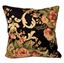 Resim YASTIKMINDER KOTON SIYAH SARI ÇIÇEK  BAROK DESENLİ DEKORATIF YASTIK KILIFI