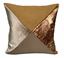 Resim KADİFE KOTON BEJ SARI ÜÇKEN DÖRT PARÇALI DEKORATİF YASTIK KILIFI