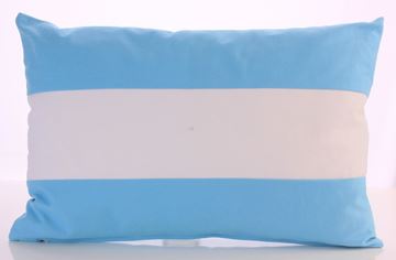 Resim KOTON TURKUAZ BEYAZ KUŞAKLI DEKORATİF YASTIK KILIFI