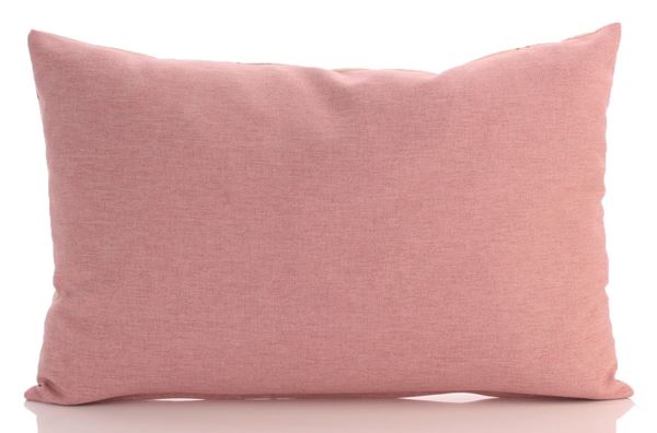 KOTON PEMBE MANOLYA ÇİÇEKLİ DEKORATİF YASTIK resmi