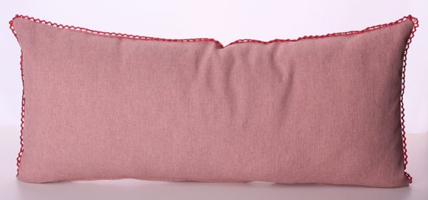 KOTON KETEN PEMBE AĞAÇ DALLARI DEKORATİF YASTIK resmi