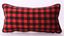 Resim KOTON ŞARDONLU KIRMIZI SİYAH EKOSE DEKORATİF YASTIK