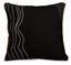 Resim YASTIKMİNDER KOTON SİYAH BEYAZ DALGALI ÇİZGİ DEKORATİF YASTIK KILIFI