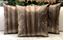 Resim Yastıkminder Tafta Kahve Gri Koza Desen Dekoratif 3 Parça Yastık KILIFI