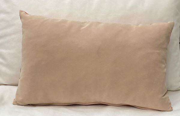 YASTIKMİNDER KADİFE NUBUK TURUNCU BALIK PULLU DESEN DEKORATİF KIRLEN YASTIK KILIFI resmi