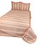Resim YASTIKMİNDER TAFTA ŞÖNİL BEJ KREM ÇİZGİLİ 265X265 YATAK ÖRTÜ 50X70 2 ADET YASTIK KILIFI SET
