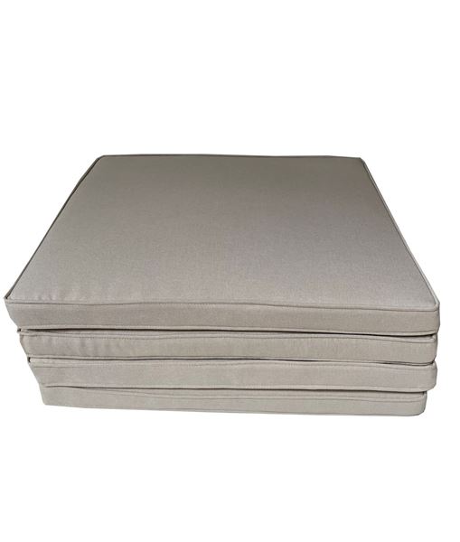 YASTIKMİNDER KOTON AÇIK BEJ FİTİLLİ 53X46 CM 4 PARÇA SANDALYE KOLTUK MİNDER SETİ resmi