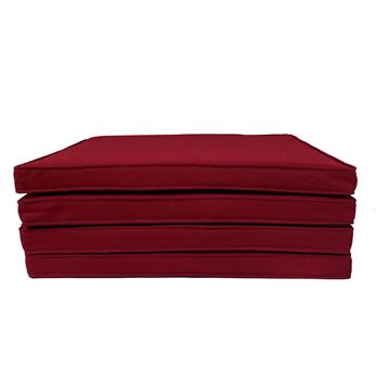 Resim YASTIKMİNDER KOTON BORDO FİTİLLİ 53X46 CM 4 PARÇA SANDALYE KOLTUK MİNDER SETİ