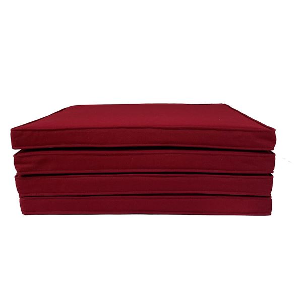 resm YASTIKMİNDER KOTON BORDO FİTİLLİ 53X46 CM 4 PARÇA SANDALYE KOLTUK MİNDER SETİ