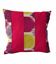 Resim YASTIKMİNDER KOTON PEMBE İKAT DESEN YAMALI DEKORATİF YASTIK KIRLENT KILIFI