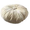 resm İpek Kadife Krem Düğmeli Çapı 43X12 cm Yuvarlak Silindir Yastık
