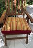 resm KOTON BORDO SARI ÇİZGİLİ BORDO BANTLI 48X48 cm ÇOK AMAÇLI MİNDER