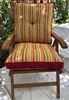 resm KOTON BORDO SARI ÇİZGİLİ BORDO BANTLI 48X48 cm ÇOK AMAÇLI MİNDER