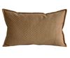 resm KADİFE KUMAŞ KARAMEL BEJ BAKLAVA DESENLİ 54X34 cm KIRLENT YASTIK KILIFI