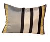 resm İPEK SATEN SİYAH GRİ ÇİZGİLİ 46X34 cm KIRLENT YASTIK KILIFI