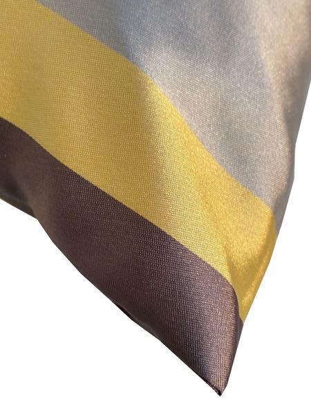 İPEK SATEN SİYAH GRİ ÇİZGİLİ 46X34 cm KIRLENT YASTIK KILIFI resmi