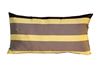 resm İPEK SATEN KOTON ÇİFT YÜZLÜ SİYAH GRİ ÇİZGİLİ 46X24 cm KIRLENT YASTIK KILIFI