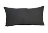 resm İPEK SATEN KOTON ÇİFT YÜZLÜ SİYAH GRİ ÇİZGİLİ 46X24 cm KIRLENT YASTIK KILIFI