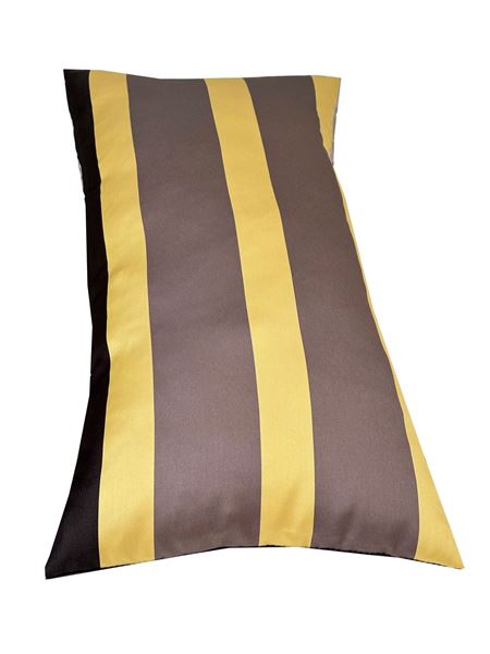 İPEK SATEN KOTON ÇİFT YÜZLÜ SİYAH GRİ ÇİZGİLİ 46X24 cm KIRLENT YASTIK KILIFI resmi