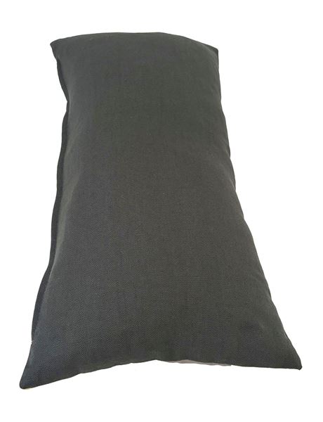 İPEK SATEN KOTON ÇİFT YÜZLÜ SİYAH GRİ ÇİZGİLİ 46X24 cm KIRLENT YASTIK KILIFI resmi
