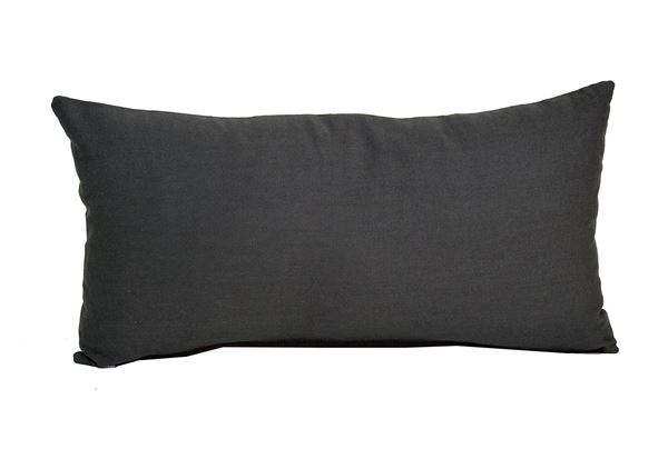 İPEK SATEN KOTON ÇİFT YÜZLÜ SİYAH GRİ ÇİZGİLİ 46X24 cm KIRLENT YASTIK KILIFI resmi