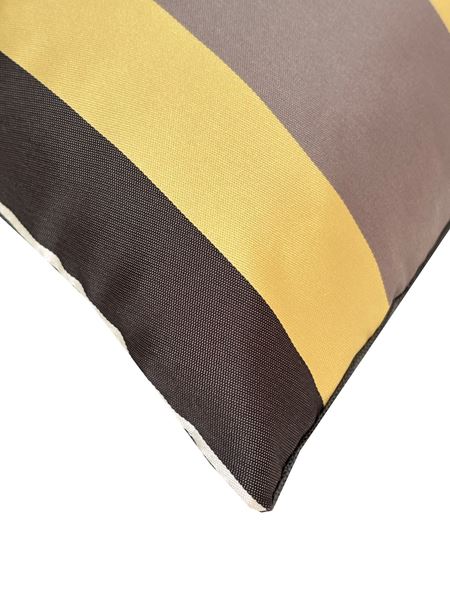 İPEK SATEN KOTON ÇİFT YÜZLÜ SİYAH GRİ ÇİZGİLİ 46X24 cm KIRLENT YASTIK KILIFI resmi