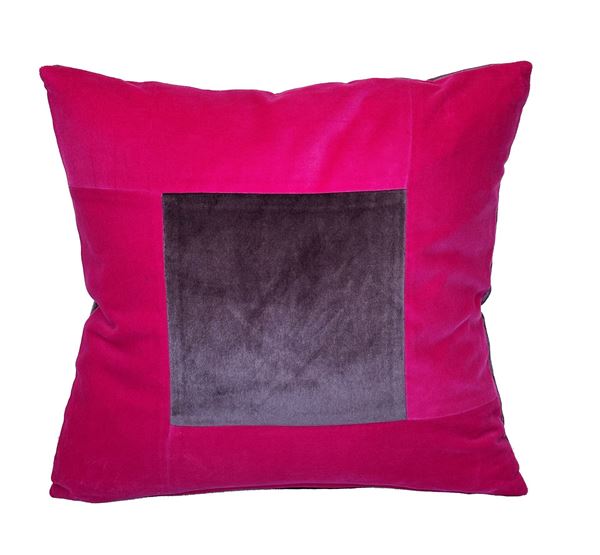 resm KADİFE FUŞYA MOR DEKORATİF YASTIK KILIFI