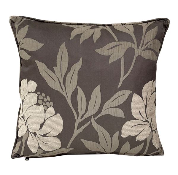 resm TAFTA KOTON GRİ KREM ÇİÇEK DOKUMA KIRLENT YASTIK KILIFI