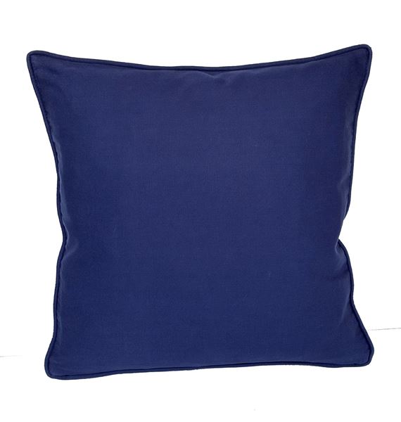 EKOSE MARİN KIRLENT KILIFI KOTON KREM LACİVERT 42X42 cm DEKORATİF KILIF resmi